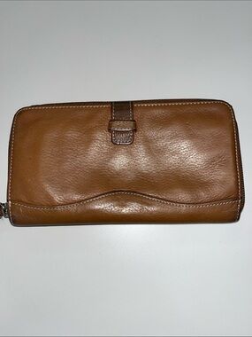 Tignanello Brown Leather Zip-Around Wallet